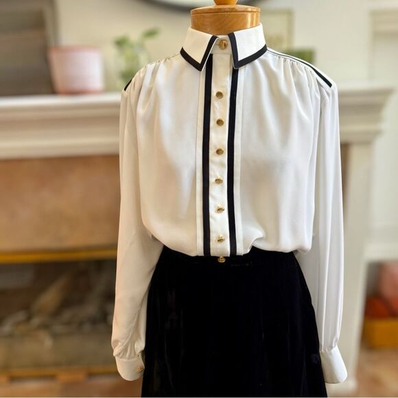 Albert de Cilhac Paris Vintage Blouse – Chanel-Inspired Parisian Chic - Picture 2 of 8